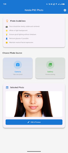 Main interface of Photo Resizer app